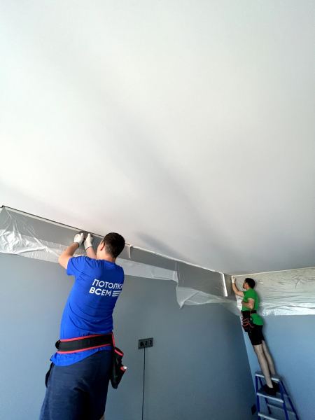 Наша работа - натяжной потолок в квартиру
